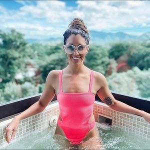 Reversible Maaji Fuchsia Dianthus Alicia Trikini One Piece